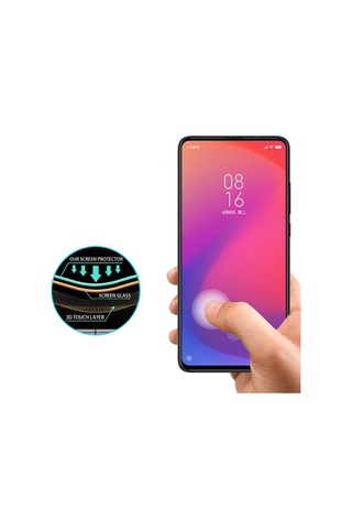 Redmi Mi 9T -K20 Pro Full Glue Tempered Cam Ekran Koruyucu Full Siyah