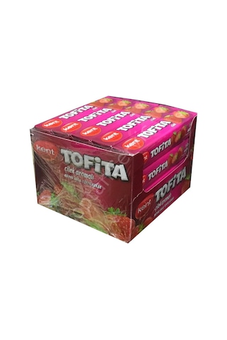 Tofita Çilek Aromalı Şeker 47 Gr 20 Adet