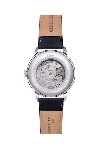 Orient Kurmalı Otomatik Deri Siyah Beyaz Kadran Sun&moon 42 Mm Erkek Kol Saati