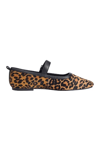 Tommy Hilfiger Tjw Maryjane Leopard Ballerına Kadın Kahverengi Ayakkabı - En0en02885 Kahverengi