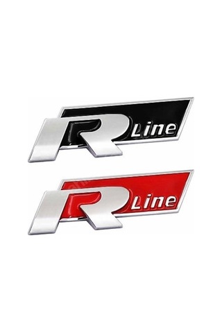 Volksvagen R Line Metal Yapıştırma Logo Arma Sticker