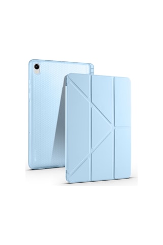 Samsung Galaxy Uyumlu Tab S11 Kılıf Tri Folding Kalem Bölmeli Standlı Kılıf Arka Kapak
