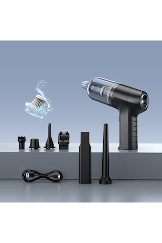 Portatif Akülü Elektrikli Süpürge - Siyah