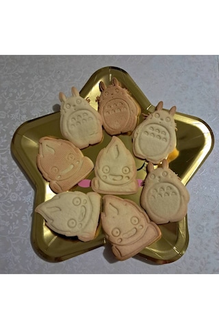 Totoro Calcifer Yüzsüz Anime Karakter Figürlü Kurabiye Kalıbı Seti Hamur Kesici Aparat Çok Renkli