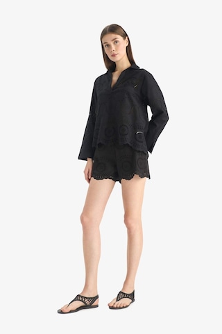 Defacto Regular Fit Brode Plaj Şortu-fall İn Love E0599ax25smbk27 Siyah