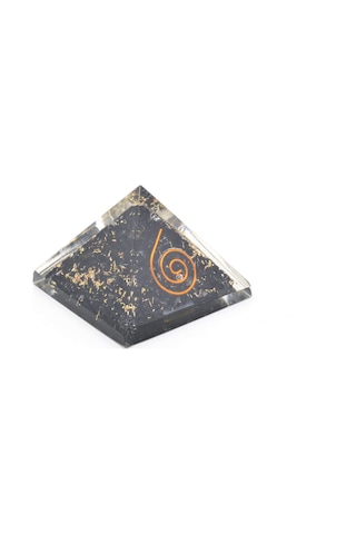 Hakiki Doğal Şungit Taşı Orgonit Piramit 30 Gram