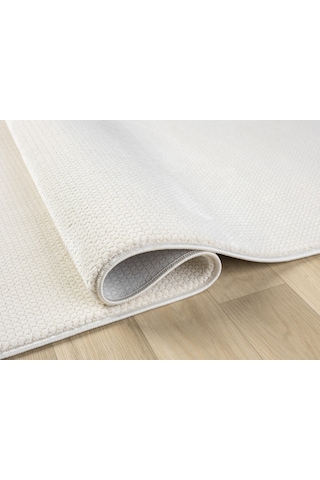 Mariesse Home Artes Serisi Bambu Dokulu Modern Sık Dokuma Koridor Kesme Yolluk Dokuma Makine Halısı Smart12000 Krem
