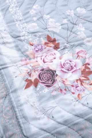 Örtüm Rosabel Tek Kişilik Kapitone Yatak Örtüsü Takımı - Mavi