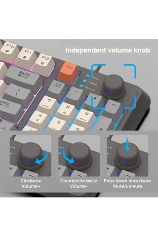 Miaxtreme K820 Rgb Arkadan Aydınlatmalı Dokunmatik Ses Kontrol Fonksiyonlu Oyuncu Gaming Klavye Mouse Set