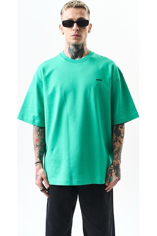 Erkek Respire Yazı Detaylı Oversize T-shirt Vişne