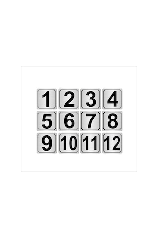 Metal Kapı,masa,dolap Numarası 7cmx7cm 12 Adet (1…12) Gümüş Renk Metal Metal Kapı,masa,dolap Numarası 7cmx7cm 12 Adet (1…12) Gümüş Renk Metal