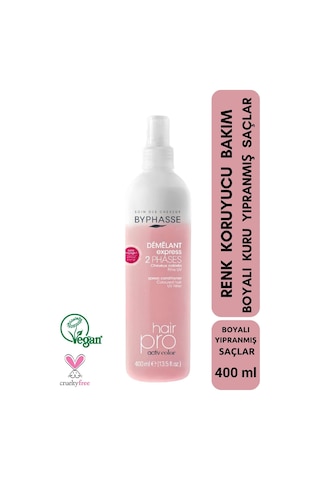 Byphasse Boyalı ve Kuru Saçlara Özel Çift Fazlı Renk Koyucu Vegan Sıvı Saç Kremi 400 ML