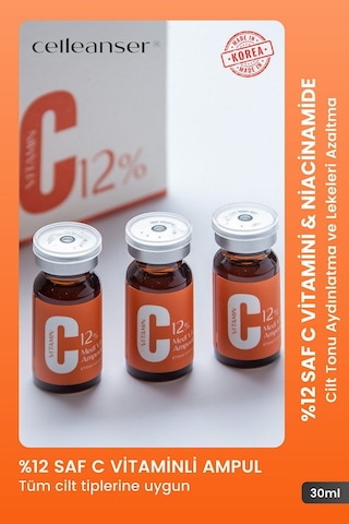 Celleanser C Vitaminli Leke Karşıtı ve Aydınlatıcı Peptitli Serum 30 ML