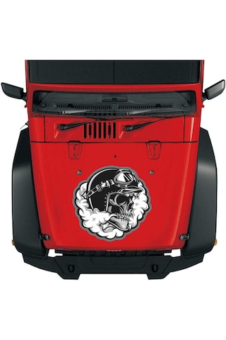 Kaptan Kuru Kafa Sticker - Araba Oto Motosiklet Karavan Sticker - 00015 10X9 Cm