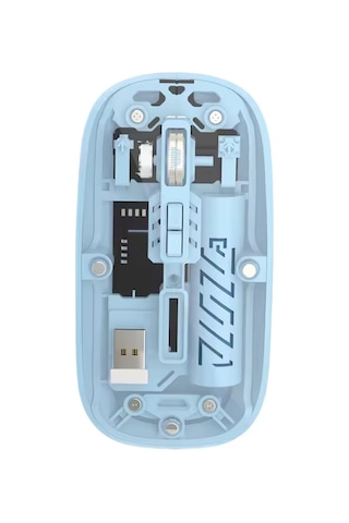 Şeffaf Mouse Kablosuz Mouse Fare Şarjlı Bluetooth Wireless Çift Modlu Sessiz 5 Tuşlu Dpı Kontrol Rb