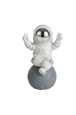 Tenfowee Gümüş Renkli Uzaylı Figürü - Resin Masa Dekorasyonu, Ev/ofis Stili, Fotoğraf Arkadaşı, Mini Boyut 6x7x10.6cm