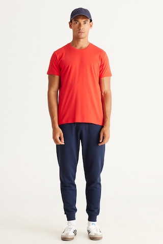 Ac&Co / Altınyıldız Classics Slim Fit Bisiklet Yaka Kısa Kol Pamuklu Erkek Tişört Koyu Turuncu