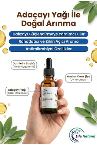 Adaçayı Uçucu Yağ 10 Ml - Şile Aromatik Bitkiler Tarımsal Kalkınma Kooperatifi