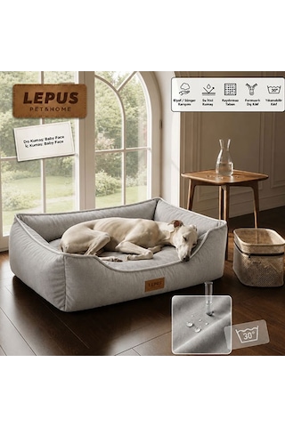 Lepus Dolce Premium Kedi Ve Köpek Yatağı Açık Gri Large 249-54011.03