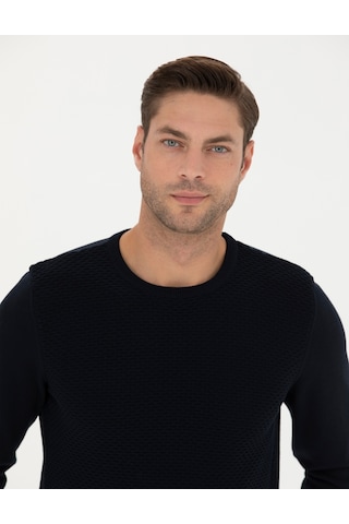 Pierre Cardin Erkek Açık Lacivert Triko Kazak 50281819-vr059 Açık Lacivert