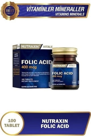 Nutraxin Folic Acid 100 Tablet