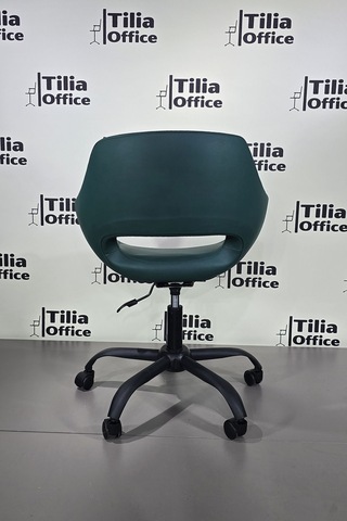 Monaco Çalışma Kesim Koltuğu Yonca Tekerlekli Siyah Ayak Koyu Yeşil