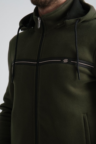 Shooter Sportswear Shooter Erkek Kışlık Eşofman Takımı Şardonlu Üç Iplik Kapüşonlu Regular Kalıp Haki