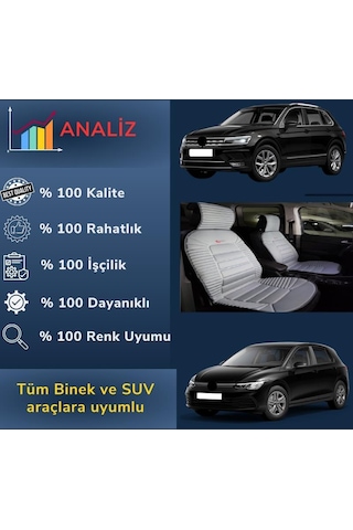 Space Oto Koltuk Minderi, Audi Araçlara Uyumlu 2'li Set Özel Tasarım Minder Premium 001