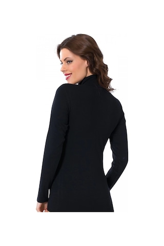 Moda Çizgi Kadın Uzun Kol Boğazlı Body 247