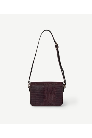 Yargıcı Kroko Baskılı Deri Çapraz Çanta 26kkcn3056x 016 Bordo