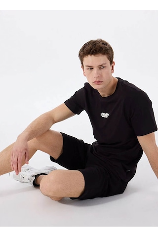 Only & Sons Onspalm Logo Reg Ss Tee Cs Siyah Erkek T-shirt 22034497 Siyah