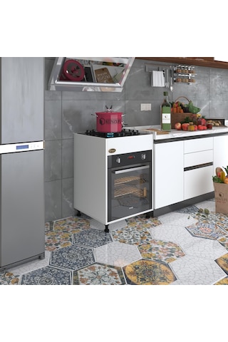 Kenzlife Ankastre Modülü Kabini Şirpençe Byz 85 60 56 Fırın Ocak Dolabı Ayarlı Ayaklı Üstten