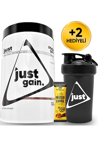 Just Nutrition Mass Gainer Karbonhidrat Tozu 1500 Gr 30 Servis Çikolata + Shaker + Protein Kahve çikolata