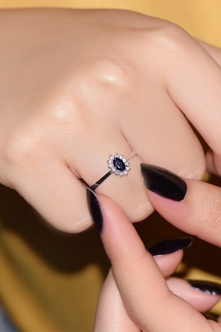 0.45 Ct. Safir Pırlanta Yüzük