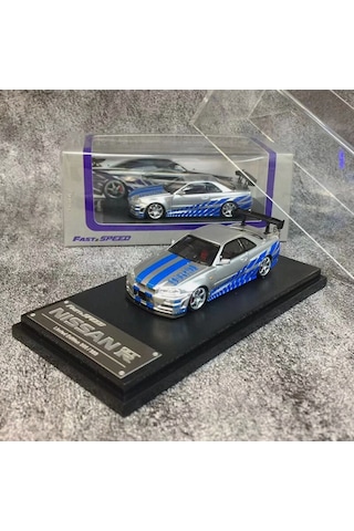 Fast Speed Fast And Furious Nissan Skyline Gt-r R34 1/64 Pleksi