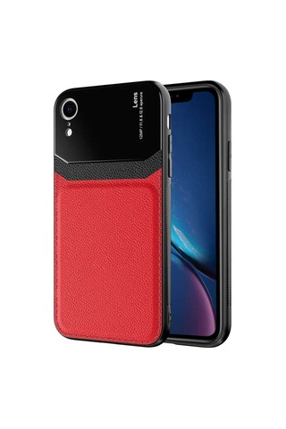 Apple Uyumlu iPhone Xr 6.1 Kılıf Zore Emiks Kapak Kırmızı