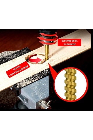 Tongxida 6 Parça Kademeli Matkap Ucu Sac Delme Seti, Özel Kutulu