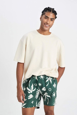 DeFacto Regular Fit Desenli File Astarlı Kısa Boy Deniz Şortu D4517AX24HSGN245