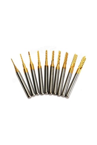Titanyum Kaplama Tungsten Çelik Karbür Matkap Ucu 10 Adet 0.8-3mm