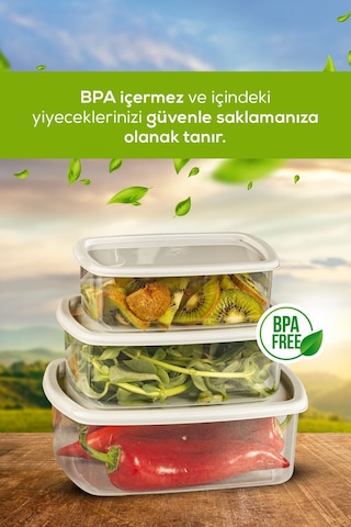 Vienev 24lü Hava Geçirmez Saklama Kabı Seti Gri 24lü 6x 250-500-750-1200 ML Gri
