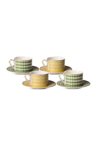 Pols Potten Chess 4 Lü Çay Fincanı Çok Renkli