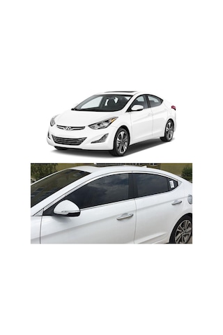 Hyundai Elantra Krom Cam Çerçevesi Set 2016-2019 14 Parça