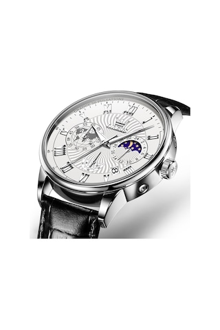 Olevs 2893 Erkekler Çok Fonksiyonlu İş Kuvars Saati Siyah + Beyaz