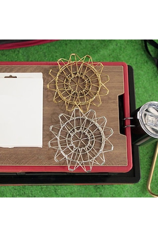 Xiyyadms Paslanmaz Çelik Kahve Filtre Tutucu - Gümüş Renk, 10x7cm Boyut, Katlanabilir Tasarım Gümüş