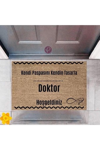 Kapı Önü Paspası Dekoratif Dijital Baskı Doktor P-2544 Renkli