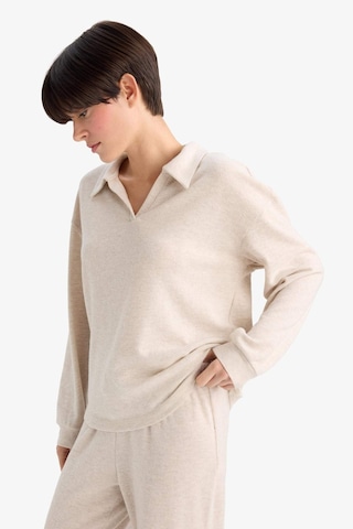 Defacto Pijama Takımı Regular Fit Uzun Kollu Velur Üst Uzun Alt-fall İn Love G1188ax25aubg588 Bej-bg588