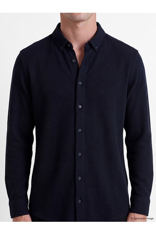 Lcw Vision Lacivert Slim Fit Dokulu Erkek Gömlek