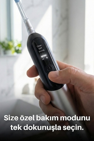Şarjlı Sonik Diş Fırçası, Dijital Ekranlı Şarjlı Diş Fırçası Silver
