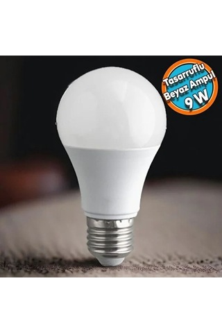 6 Adet 9w Led Ampul A 6500k Soğuk Beyaz Işık Lamba Aydınlatma Asa-12082 Enerji Tasarruflu Uzun Ömür