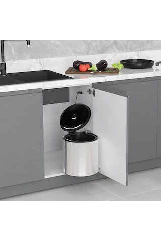Starax S-2251 Dolap İçi Paslanmaz Çöp Kovası Çelik